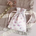 作品【Sample品Sale】紫陽花のパ・ド・カトルの巾着ポーチ