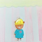 作品幼稚園くまのキーホルダー