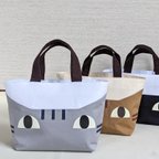 作品トラねこミニトートバッグ★ブルータビー