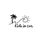 作品キッズインカー　Surf ヤシの木 波　Baby in car ステッカー ベビーインカー　Kids in car