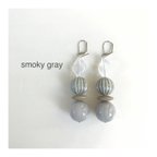 作品[SALE!] smoky gray* 大ぶりピアス / イヤリング