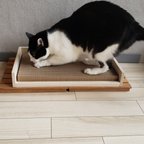 作品爪研ぎケース　猫用ベッド　木製ベッド　ペットベッド　猫用品