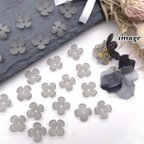 作品【24個 150円】オリジナル♪手染めビーズ【24pcs】gray【brsr7817acrc】【10mm】フラワービーズ