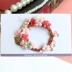 作品【桜花爛漫】桜　ふんわり刺繍糸のお花　さくらのブローチ　母の日