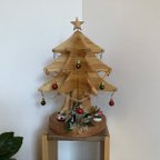 作品木製のクリスマスツリー（大）