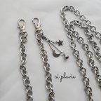 作品#4 shoulder chain strap / チャーム付 ステンレス製 あずき チェーン スマホ ショルダー チェーン ストラップ