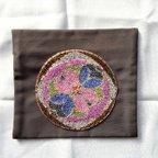 作品ビーズ刺繍　ミニポーチ