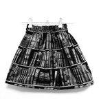 作品キッズ♥ギャザースカート♥32cm丈/size120-130・ブラック本棚♥monotone