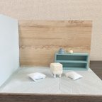 作品＊撮影ボードとBOX＊ミニチュア ドールハウス 箱　背景 家具 オビツ　リカちゃん