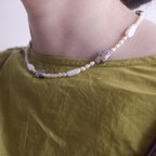 作品142【Perl series】 Perl necklace bracelet