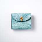 作品flap mini wallet [ MARGOT FOG / Turchese ] オコシ金具 ver. ミニ財布 コンパクトウォレット