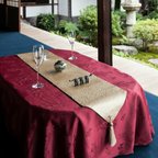作品西陣金襴正絹 滴紋様テーブルランナー