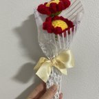 作品毛糸の花　枯れないブーケ