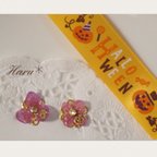 作品【ハロウィン限定バージョン♡】紫陽花♡うるつやピアス