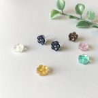 作品ちゅるんと潤う 一粒の花 ピアス/ノンホールピアス