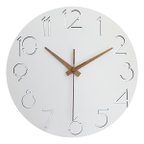 作品カラフルなバリエーションが選べる掛け時計 (白色) アナログ式 セイコー ムーブメント仕様