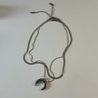 作品【stainless】moon necklace （2連セット）