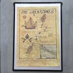 作品ヴィンテージポスター　セントビンセントとグレナディーン諸島の地図　map 12psah14