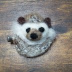 作品【sale】羊毛フェルトのブローチ(ハリネズミ)