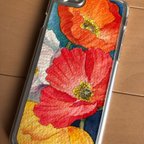 作品 水彩画 ポピー スマホケース