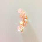 作品プラ板／レジン◎桜とパールのかわいいイヤーカフ♪（片耳用）