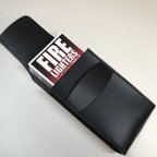 作品FIRE LIGHTERS　レザーケース　イタリアンレザー　ブルガロ　ブラック