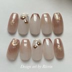 作品brown nuance nail☕