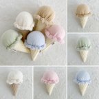 作品アイスクリームラトル選べる5つの味☆ガラガラ☆ままごと☆出産祝い☆プチギフト☆ファーストトイ☆赤ちゃんのおもちゃ