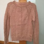 作品【手編み】淡いピンクのセーター