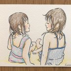 作品〈カラー〉思い出のお写真をイラストに