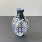 作品pattern vase　墨色格子