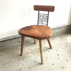作品【ナチュラル＆ワイルド】桜材自然木椅子