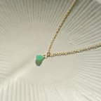 作品天然石とk14gfのnecklace　クリソプレイズ