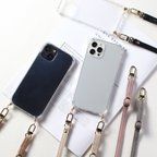 作品選べる5カラー iPhoneケース クリア ショルダー レザー ストラップ 韓国 全機種対応 iPhone15 iPhone14 iPhone13 iPhone12 iPhoneSE 大人かわいい