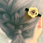 作品向日葵のヘアクリップ　普段使いにもお出掛けにも