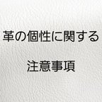 作品革の個性に関する注意事項