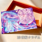 作品夜桜×クラゲの幻想ポストカード【きのくら屋】13『夜桜クラゲA』