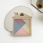 作品tangram house タングラム　　木製玩具　知育玩具