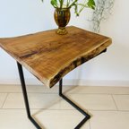 作品ソファテーブル　コーヒーテーブル　桜の木　レジン　サイドテーブル