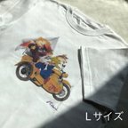 作品日本犬ライダーズTシャツ 柴犬Tシャツ　柴犬tシャツ  秋田犬　日本スピッツ　日本テリア(Lサイズ）【レディース　メンズ　ファッション　ギフト】