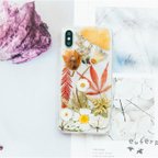 作品【多機種対応】 ＊本物のお花＊ 植物図鑑 押し花スマホケース iPhone15 iPhone14 iPhone13 AQUOS Xperia Galaxy Google Pixel