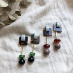 作品square bekkou cabochon pierce or earring