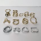 作品-- 2点ring ----  / リング / 指輪 / ピンキーリング / アレルギー対応 / シルバーリング / ゴールドリング / フリーサイズ / ペアリング / ペア / 錆びない