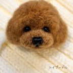 作品癒しのdogぽんぽん(*´꒳`*) トイプードル顔タイプ　ブローチ仕様発送