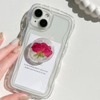 作品《rose》　バラのスマホグリップ　ケースセット　バラ　スマホグリップ　母の日　限定ギフトセット