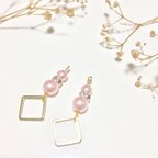 作品square & pearl イヤリング・ピアス