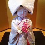 作品ちいさな花嫁【黒塗台座付き】