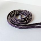 作品シックな紫に金糸が走る三分紐