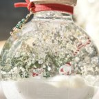 作品【ハーバリウム】『スノードーム』White Christmas ＊クリスマスカードorメッセージカード無料