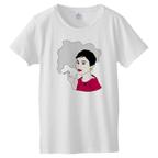 作品くしゅっと緩く着られるTシャツ＊たばこを吸う女性